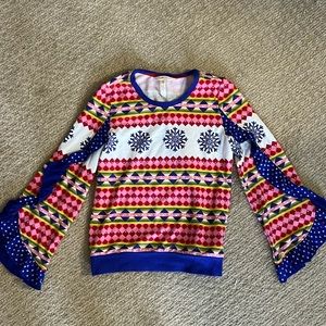 EUC Matilda Jane Tween Snowflake print top